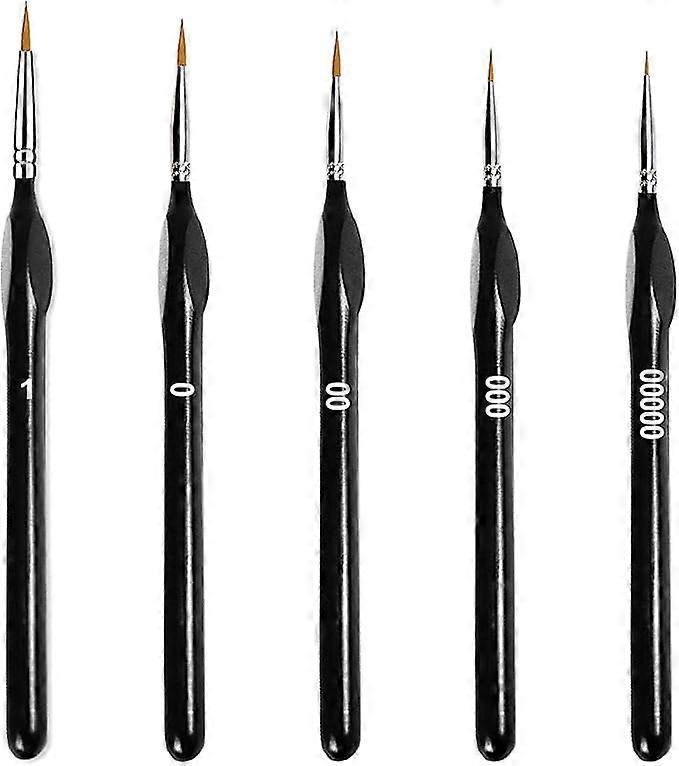 Fine detail brush set, 5 pieces artist brushes, paint by number, fine brush for acrylic, watercolor, oil, miniatures