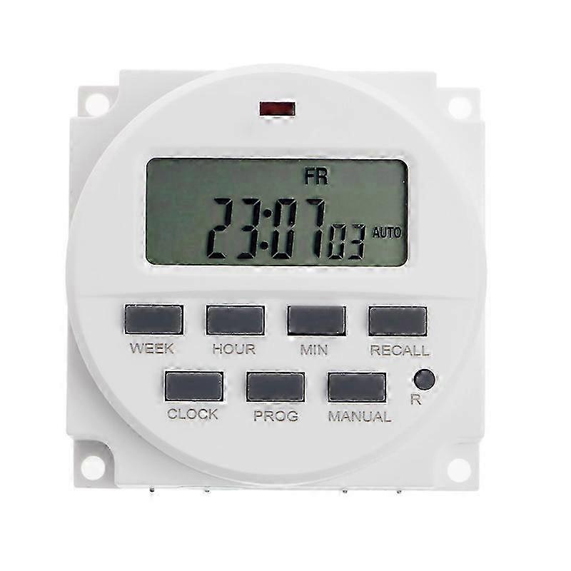 15.98 Inch LCD Digital Timer 12V for DC 7 Days Programmable for Time Switch TM61