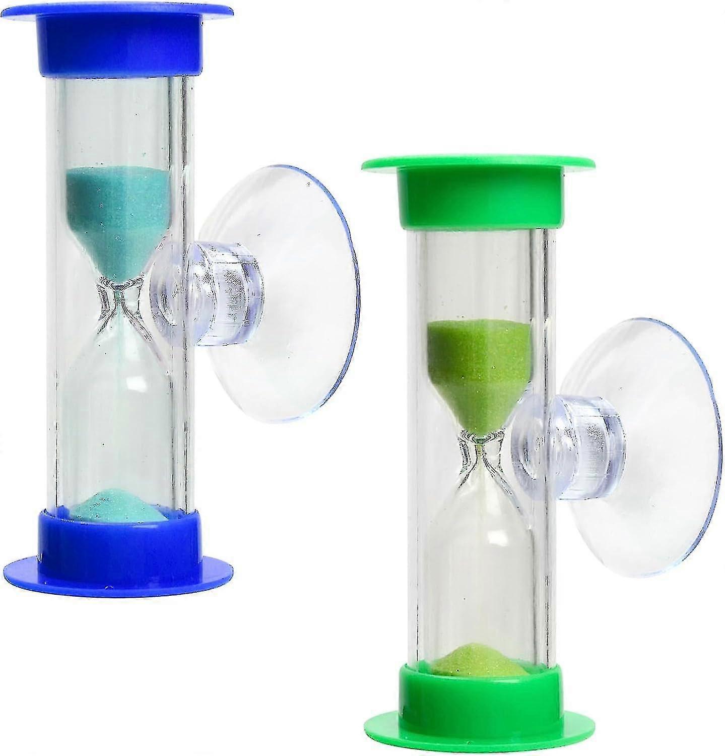 Sand Timer For Kids, 2 Pieces Timers With Suction Cup, 3 Minutes Teeth Brushing Time Display, Kitchen Timer Egg Timers For Kids Teeth Brushing School
