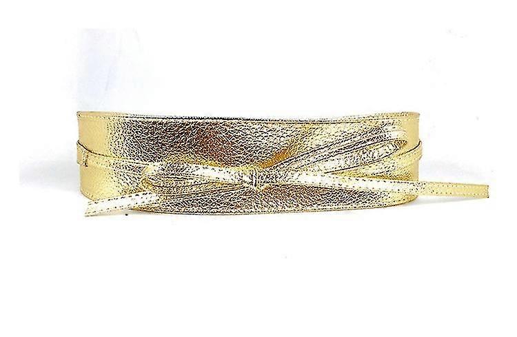Ceinture large en similicuir souple pour femme, large ceinture à nœud papillon