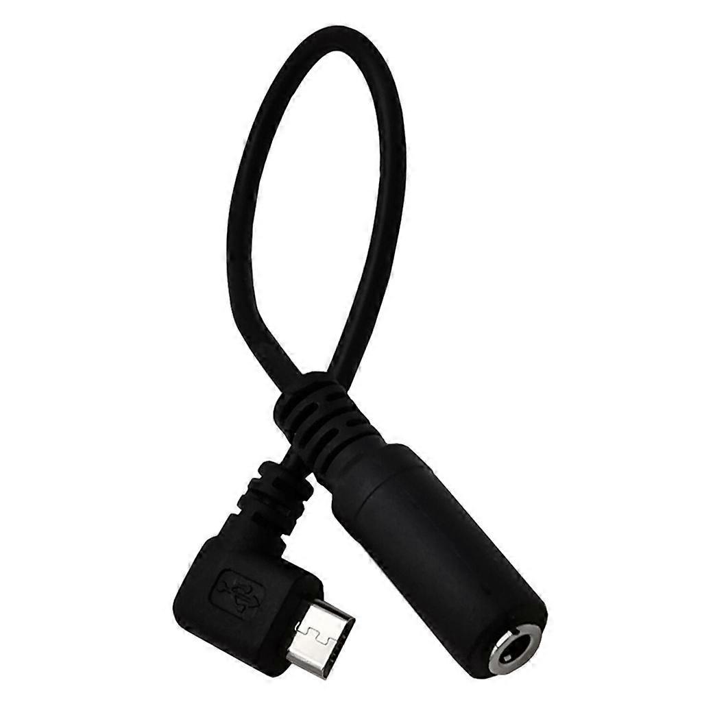 Black Micro USB Male to 3.5mm Headphone Earphone Adapter Socket Wire Cable