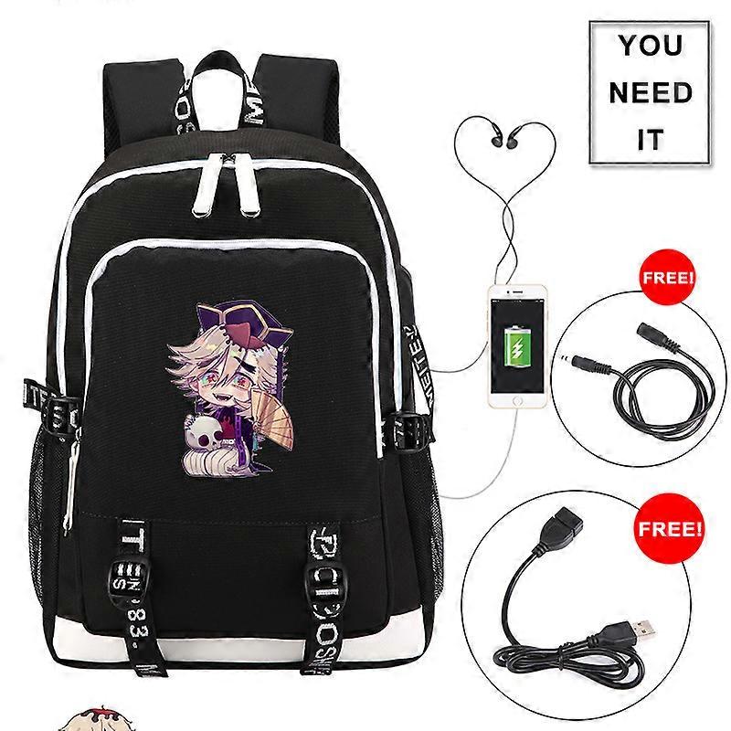 Καυτό ιαπωνικό Anime Demon Slayer Kyoujurou αδιάβροχο Bookbags Laptop Rucksack Travel μεγάλης χωρητικότητας USB σακίδιο για το σχολείο