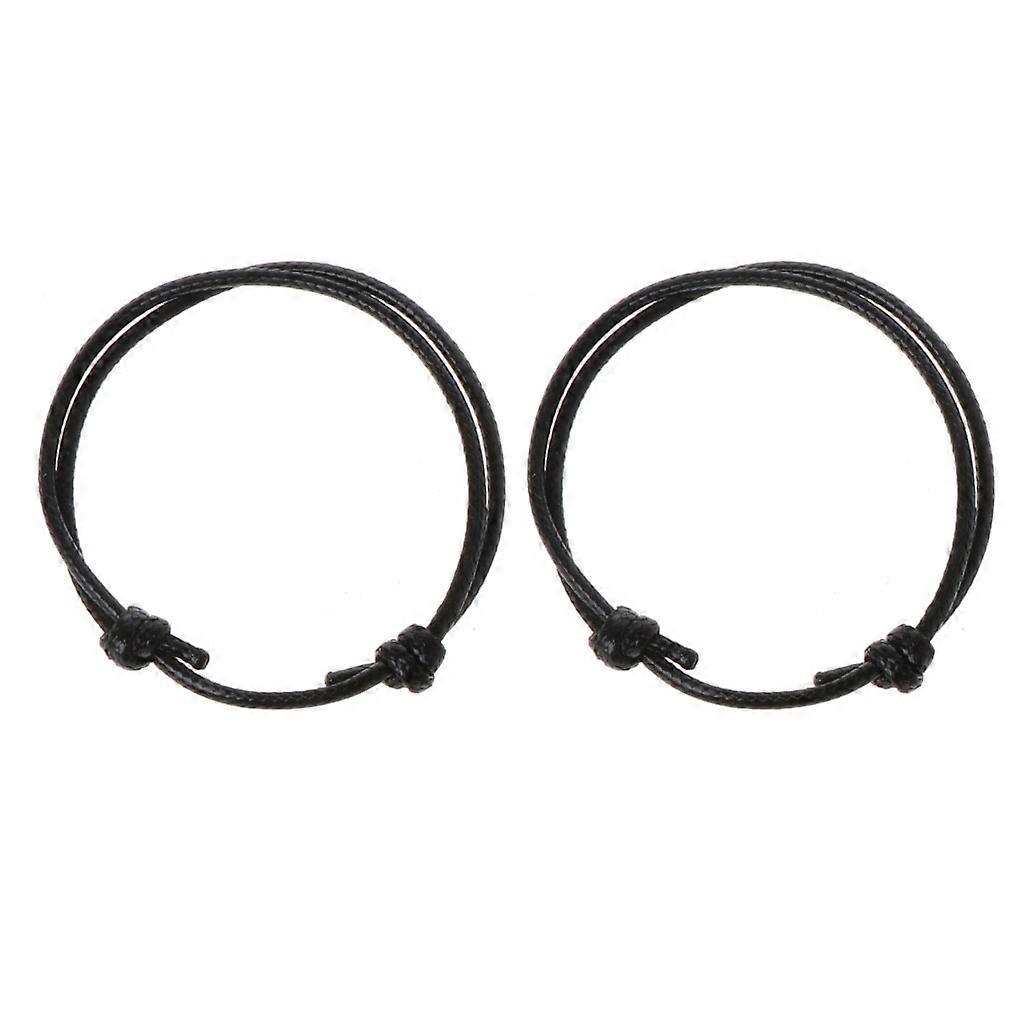 Kabbalah Bracelet 2x Handmade DIY Braided Leather Basic String Couple Bracelets