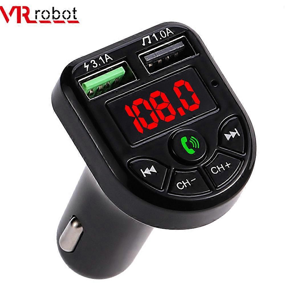 VR robot FM Transmitter Bluetooth Car MP3 Audio Player Handsfree Car Kit 5V 3.1A Dual USB Charger 12-24V TF U Disk Music Player