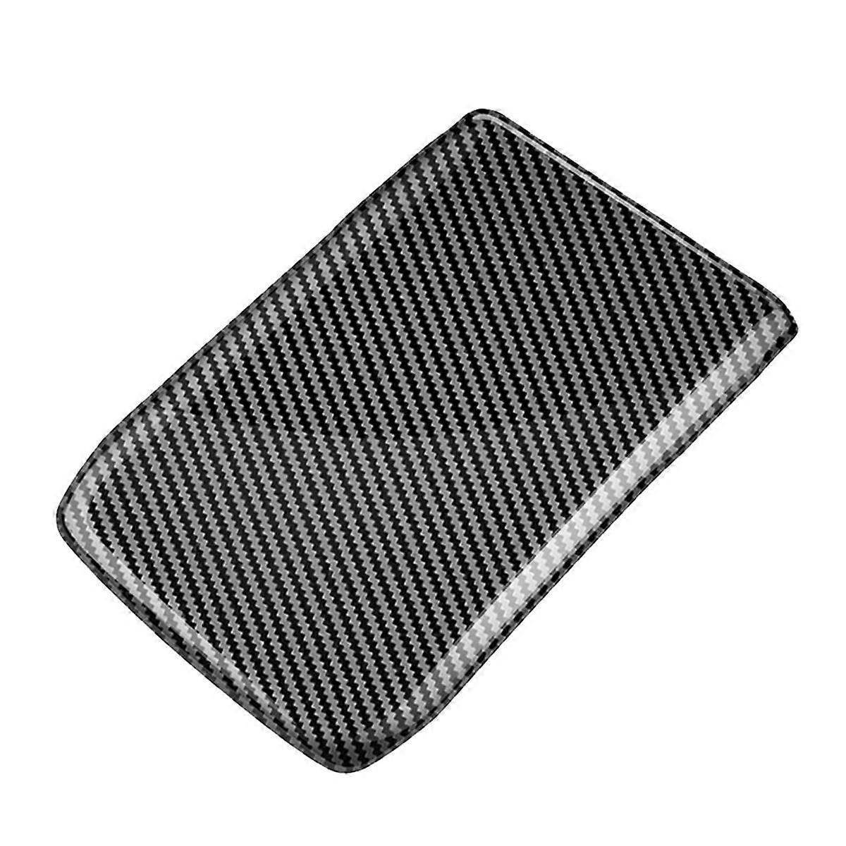 Car Stowing Tidying Armrest Box Panel Trim Cover for Alphard/Vellfire 40 Series 2023+ Carbon Fiber Pattern