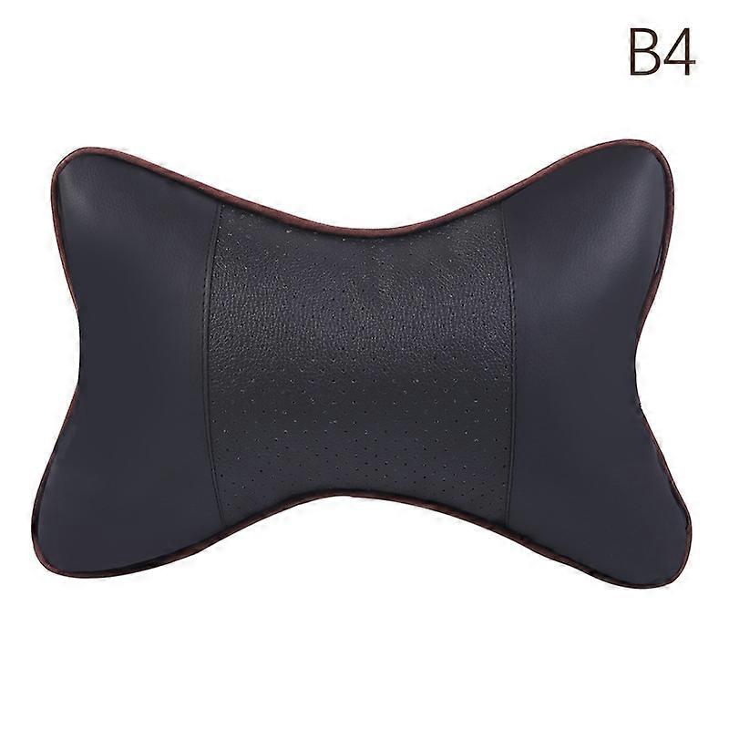 1piece Car Neck Pillows Pu Leather Head Support Protector Black/Red/Grey Universal Headrest Backrest Cushion Fit For All Vehicle