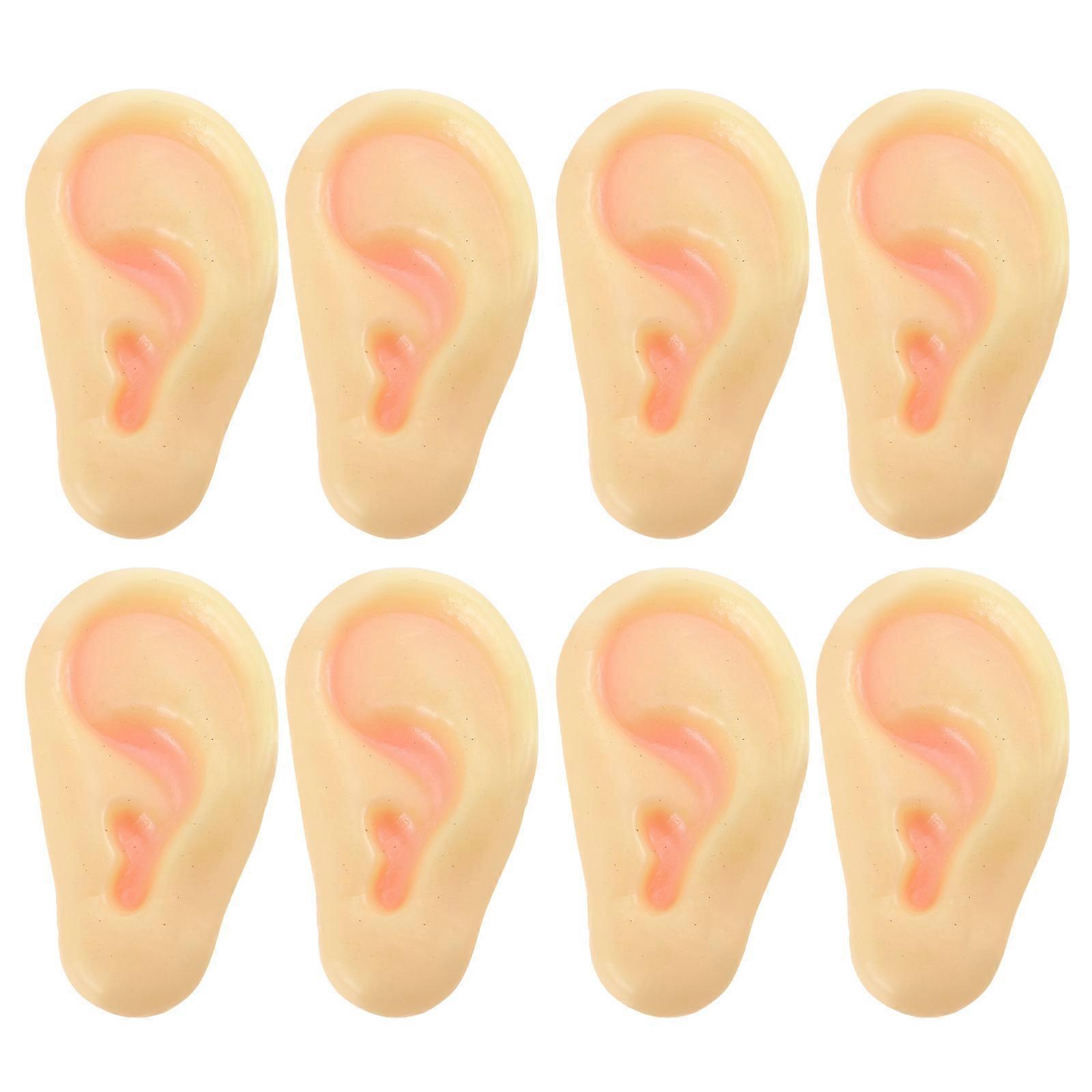 8Pcs Simulation Creepy Ear Toys High Simulation Prank Playthings Ear Models