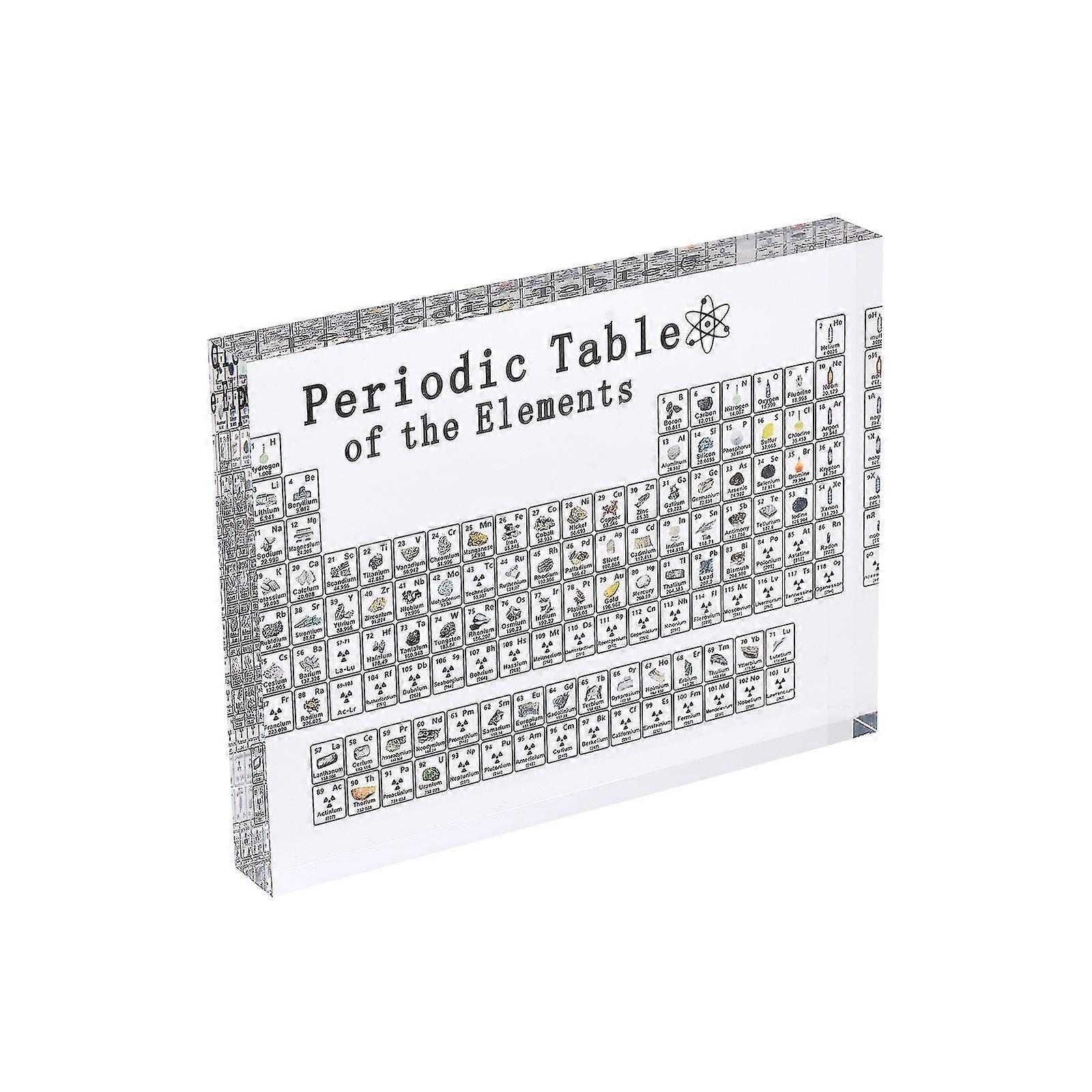 2023   Large Periodic Table With Real Elements Inside, Acrylic Periodic Table