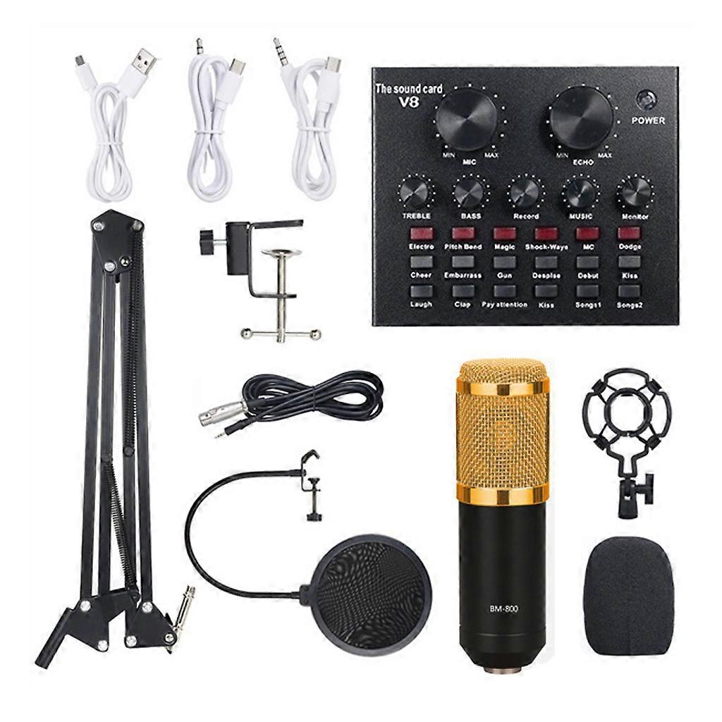 Microphone Headphone 3.5mm Jack Streaming Mic Game Props Vocal Record Apply