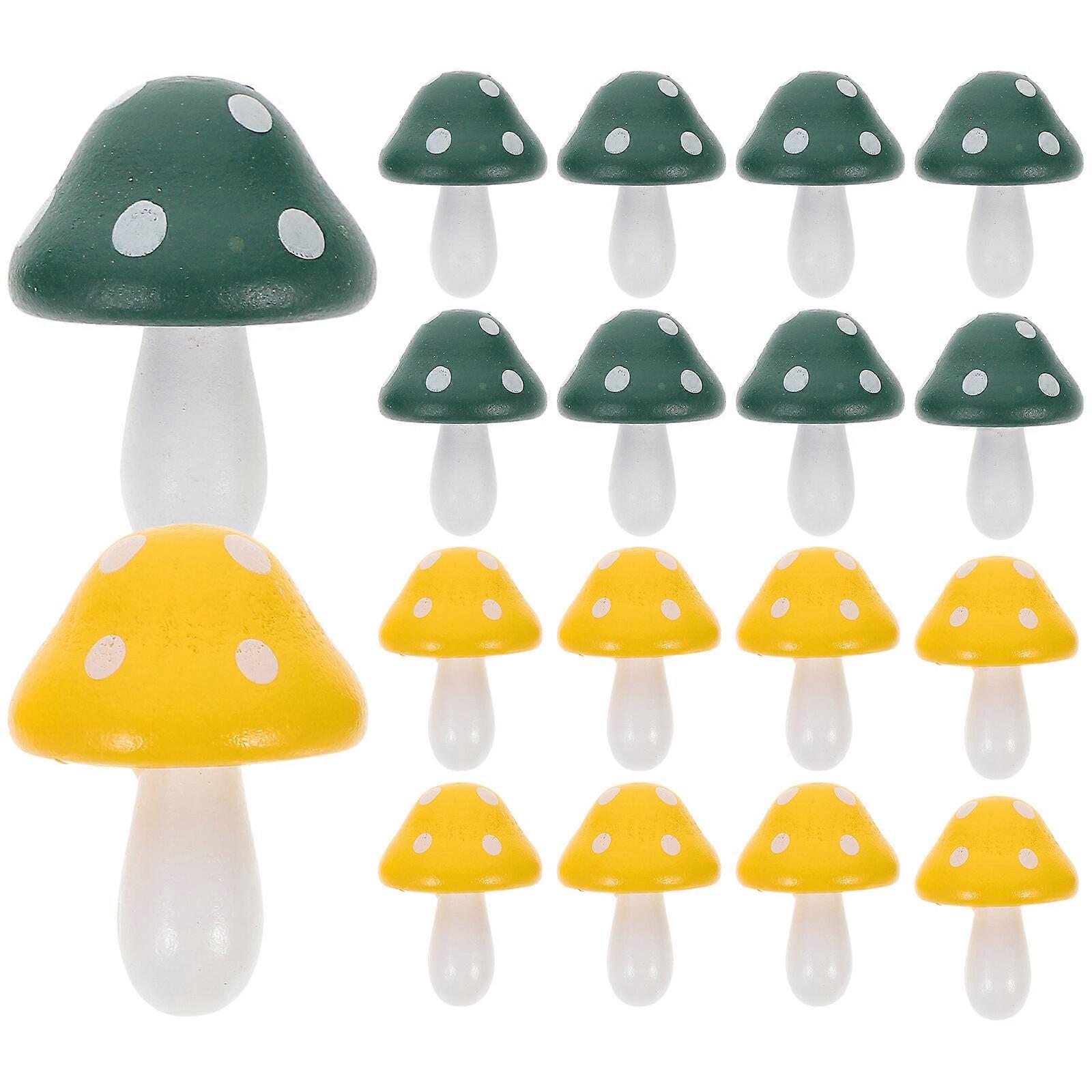 Lot de 20 figurines de champignons décoratives