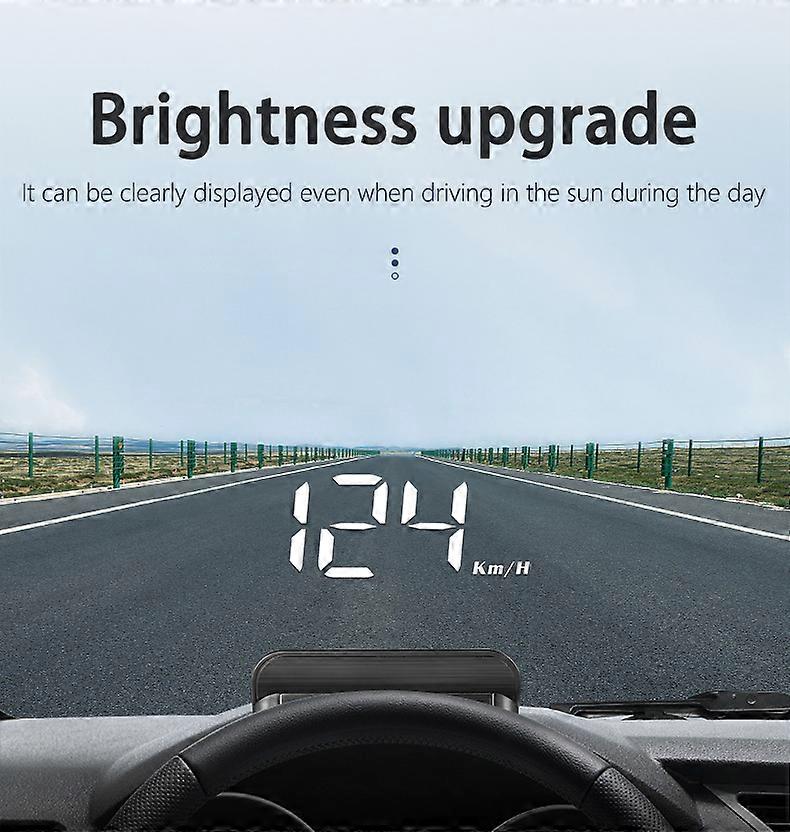 Head UP display M1 White Windshield Projection Heads Up Display, Digital GPS Speedometer with Speed, Travel Direction Function