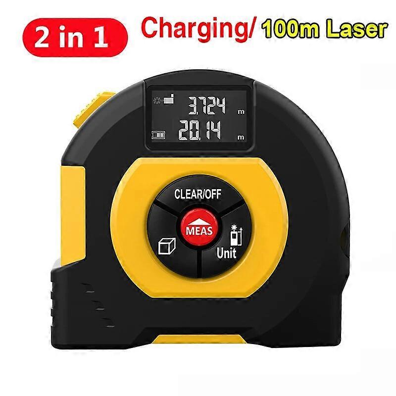 2in1 Laser Distance Meter 40M 60M Rangefinder Multi Function Self-Locking Hand Retractable 5m Tape Rangefinder Ruler Survey Tool
