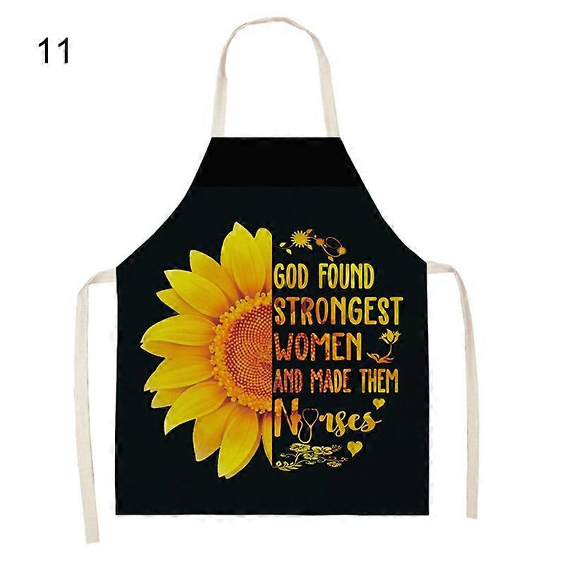 ساحة نمط عباد الشمس صديقة للبشرة تنفس القطن الكتان الطبخ ساحة لغسل الصحون