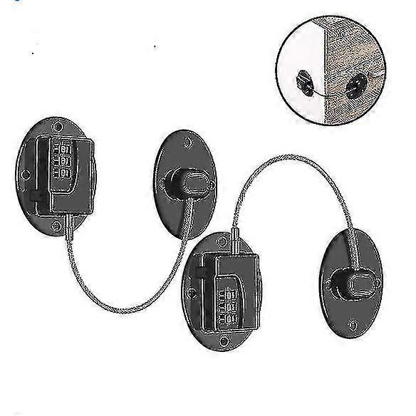2 Pack Refrigerator Lock - Heavy Duty Combination Fridge Lock