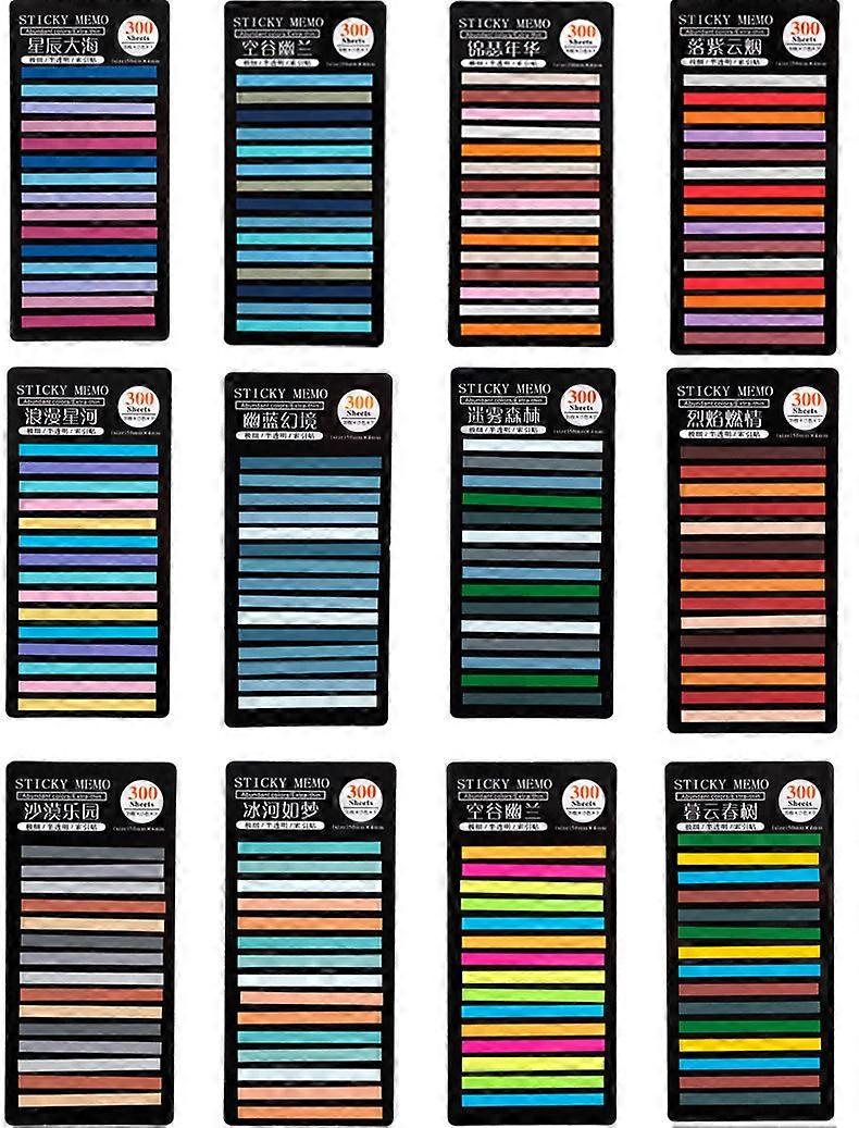1 Set of Sticky Pads Note Reading Strips Sticky Index Tabs Colored Note Tabs Office Supplies