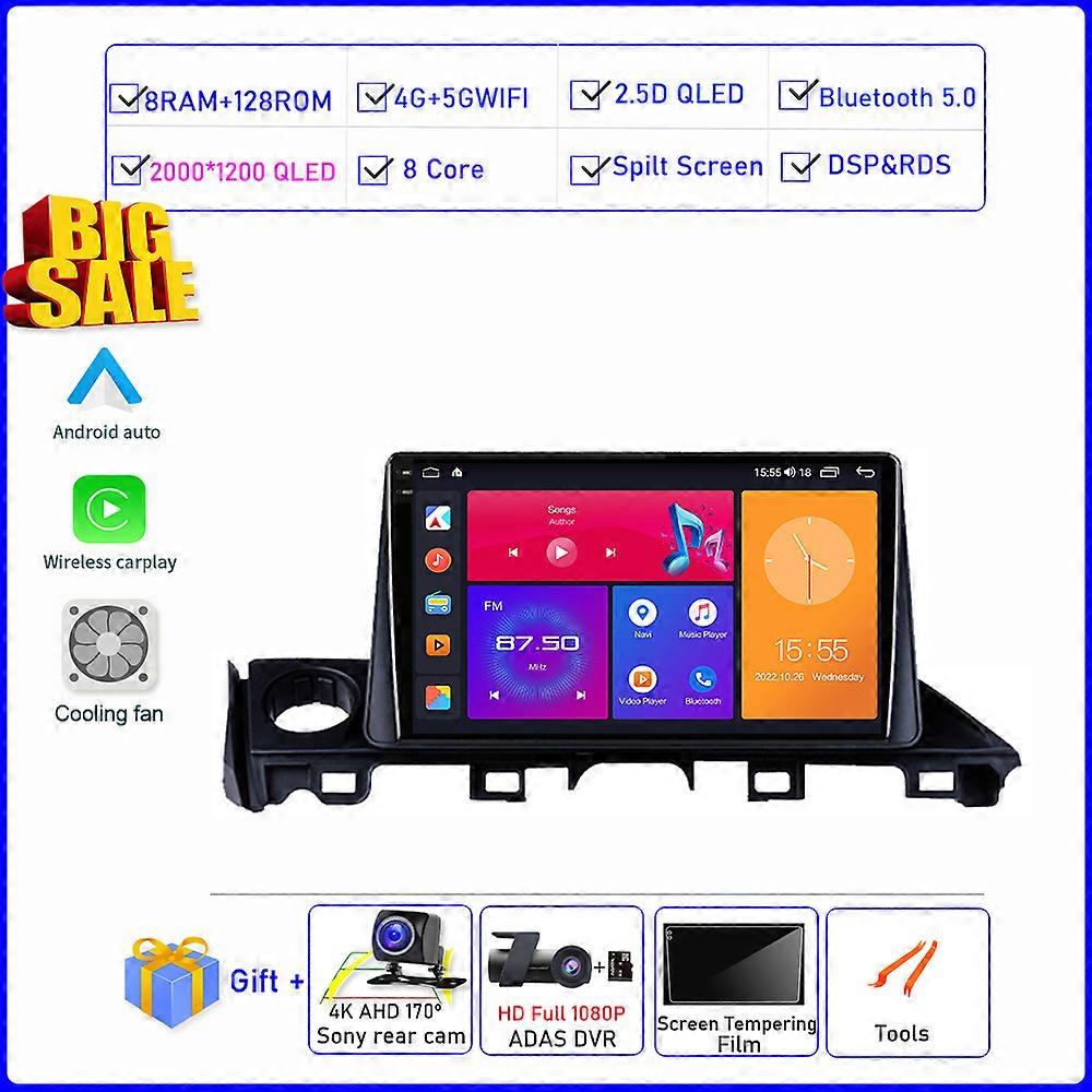 AI Voice Radio Stereo Android 12 Auto Auto Multimedia Video Player Für Mazda 6 Mazda6 III 3 GJ GL 2015 - 2018 Carplay Auto DSP BT