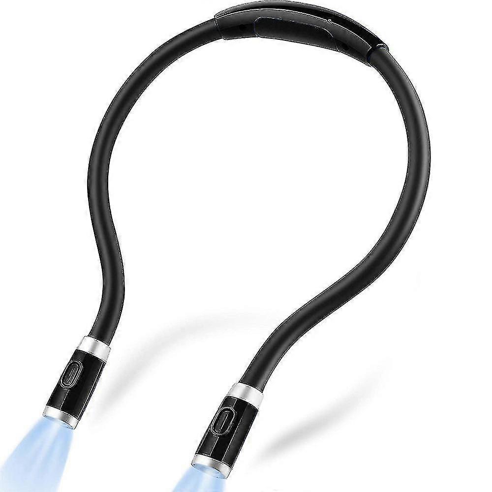 Round Neck Reading Led Book Light For Knitting,crafting,crochet, Black