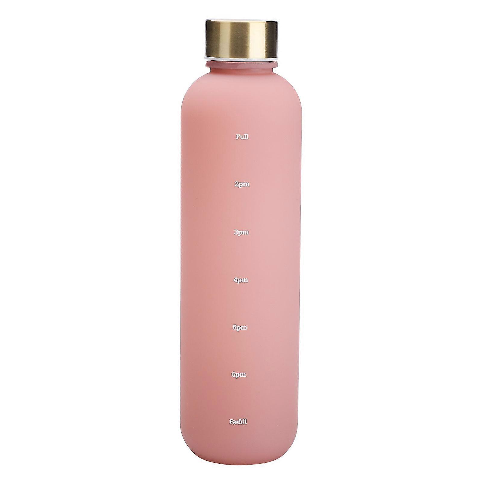 New Water Bottle with Times to Drink, Large 1000ML BPA Free Water Bottle, Leak Proof Gym Bottle with Time Marker