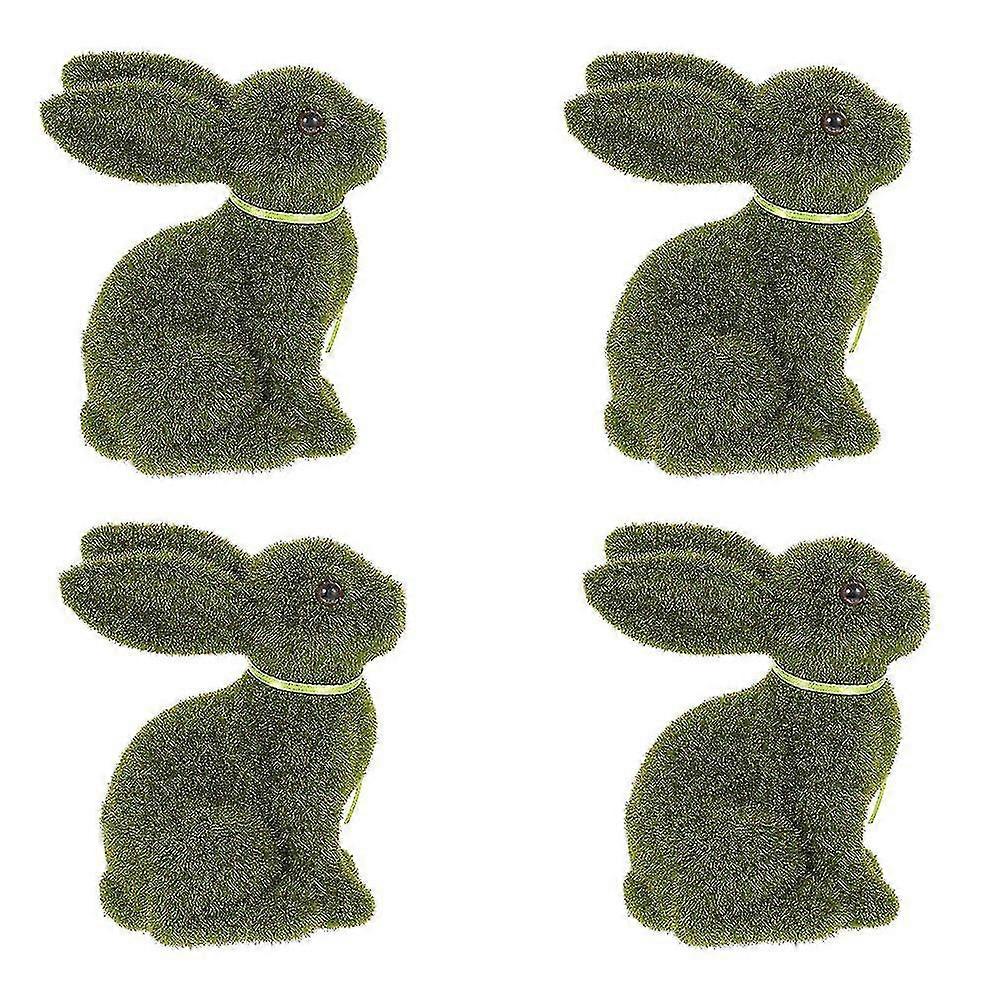 4pcs装飾的なイースター植毛ウサギパーティーの装飾植毛ウサギ植毛ウサギ完璧な品質