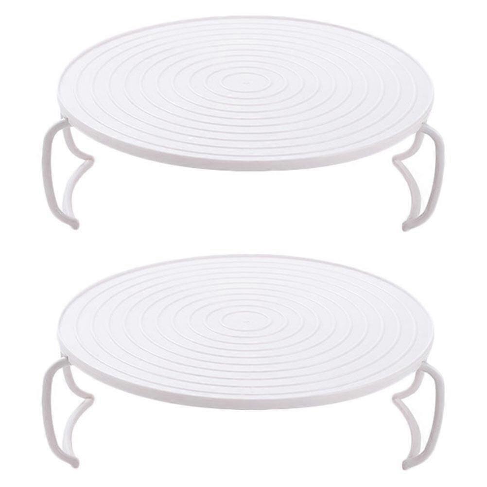2pcs Rouded Mircrowave Oven Rack Layered Steaming Tray Kitchen Accessory