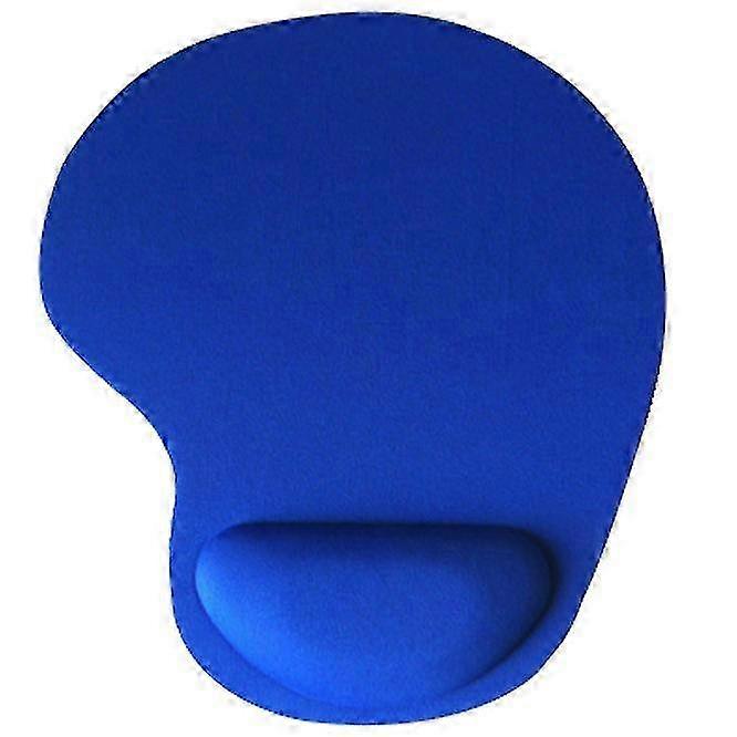 Blå musematte med håndleddsstøtte.skum musematte klut musematte ensfarget spillmatte annonse musematte mus Pad_B