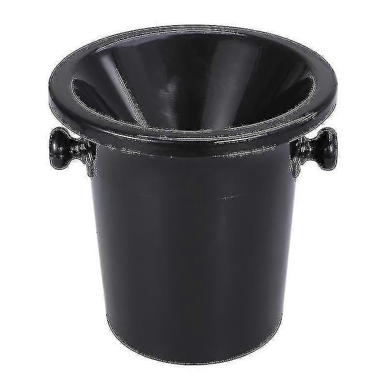 Wine Tasting Spittoon Black Wine Spittoon Wine Dump Bucket Plastic Round Double Ears Ice Bucket Wine Tasting Accessories