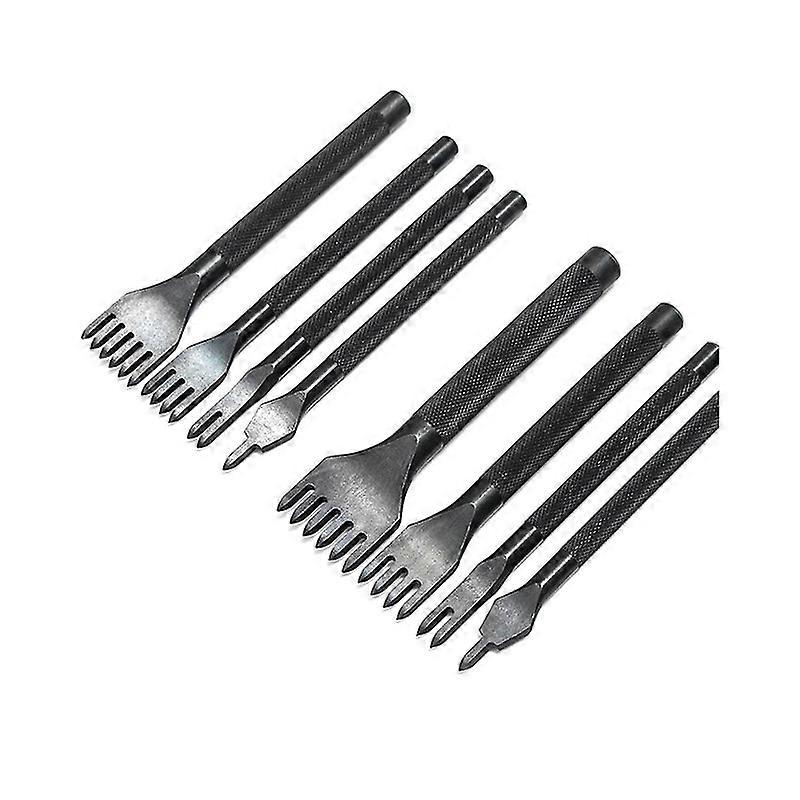 8 قطع 3 مم 4 ملليمتر 1/2/4/6 شوكات بوصة إزميل الجلود أدوات حرفية ثقب لكمة جلد خياطة ثقب L