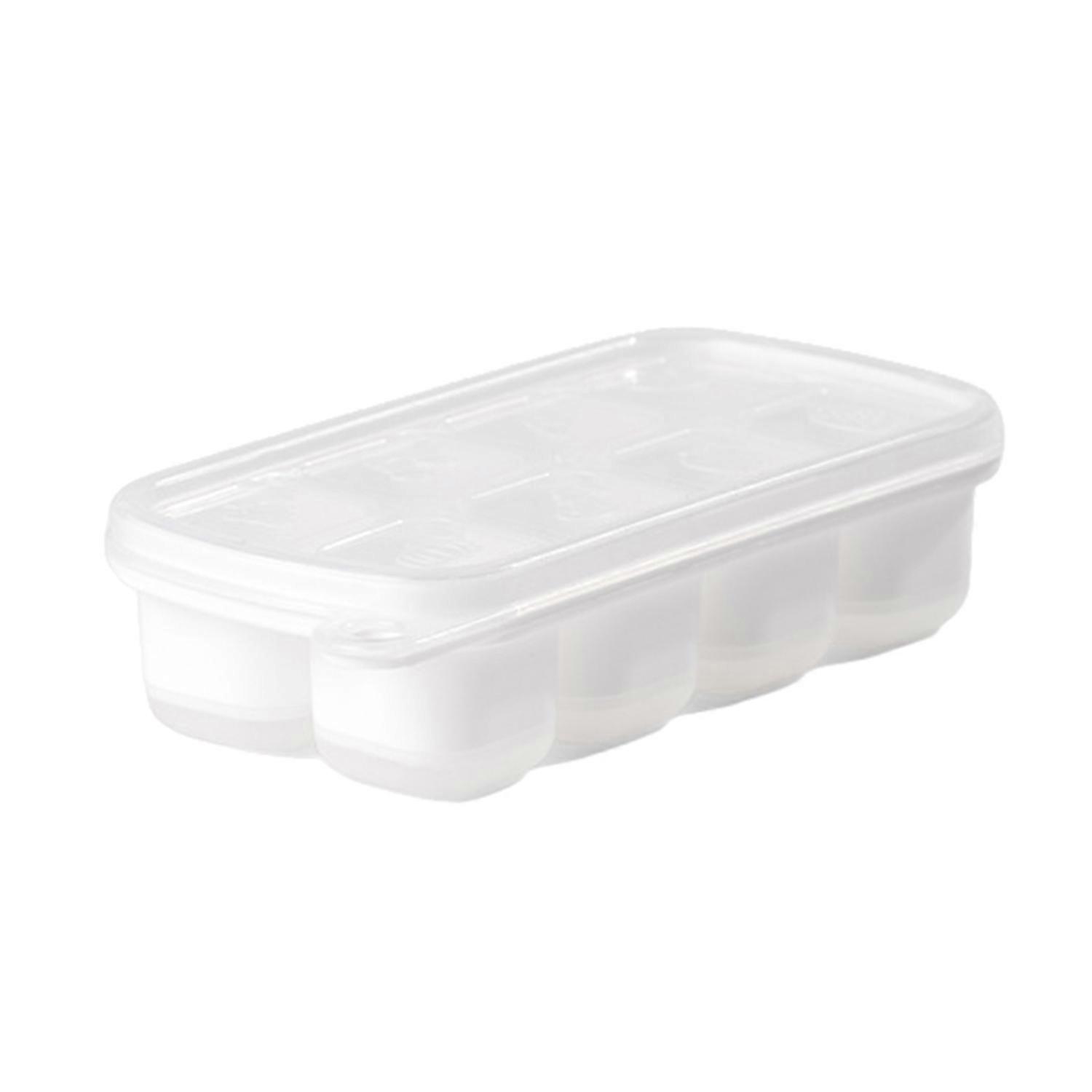 Ice Tray with Lid 8-Cavity Easy-Release Mini Stackable Ice Mold Multi-Purpose Ice Tray for Iced