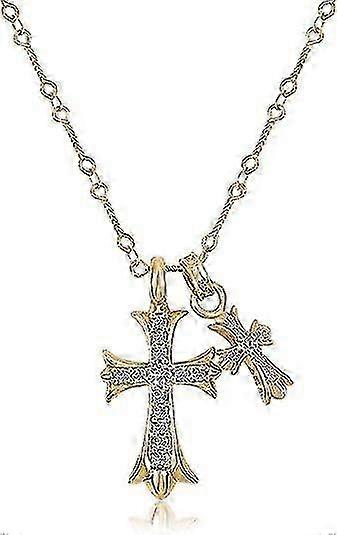 Altın çift haç kolye kolye