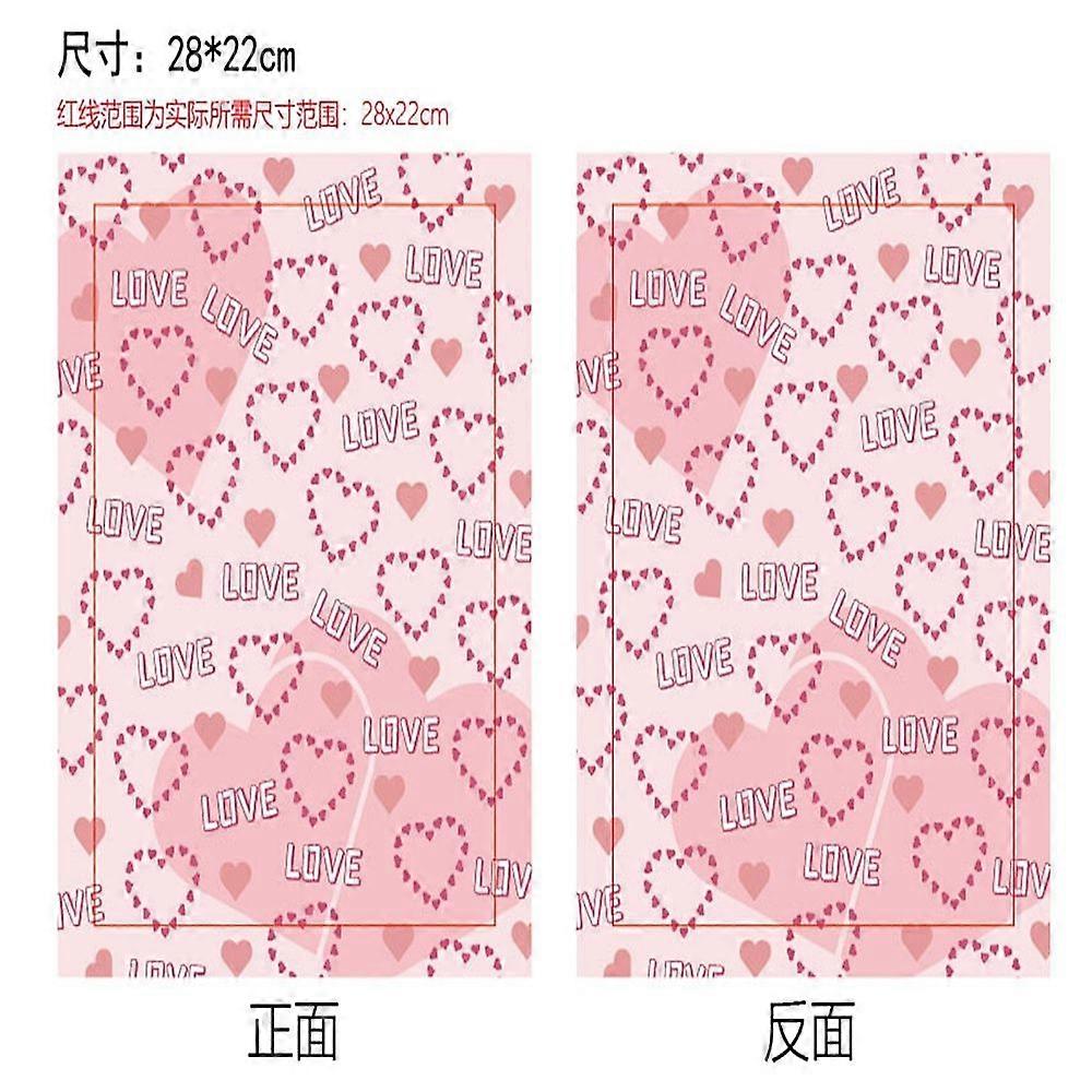 Cloth Book Cover Notebook Wraps Rectangle Heart 280x220mm