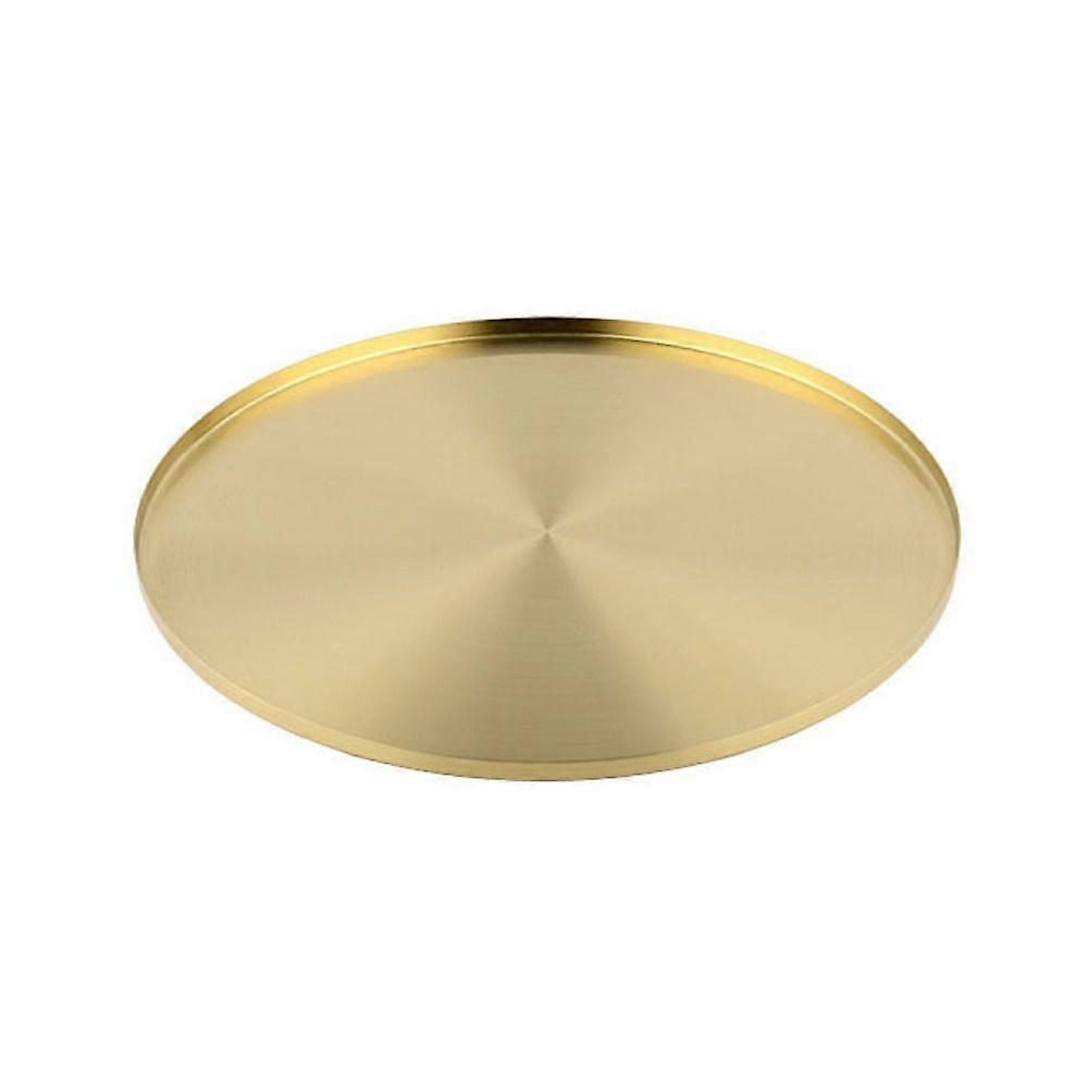 Storage discs - light golden with light edges (edge height 1cm, diameter 36)