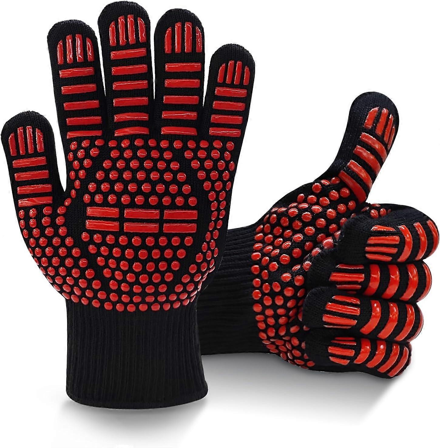 Heat Resistant Silicone Non-Slip Gloves for Grilling and Cooking