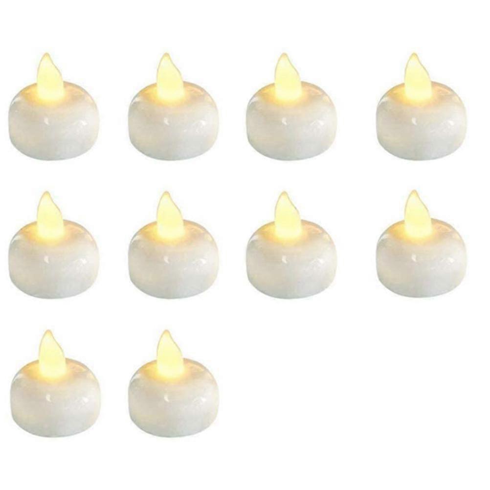 12 Pcs Waterproof Flameless Floating LED Candles Floating Tealights Pool Lights Battery Flickering LED Tea Lights Candles