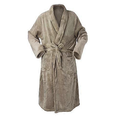 Brogo Microfibre Supersoft Woven Bathrobes Mocha S/M