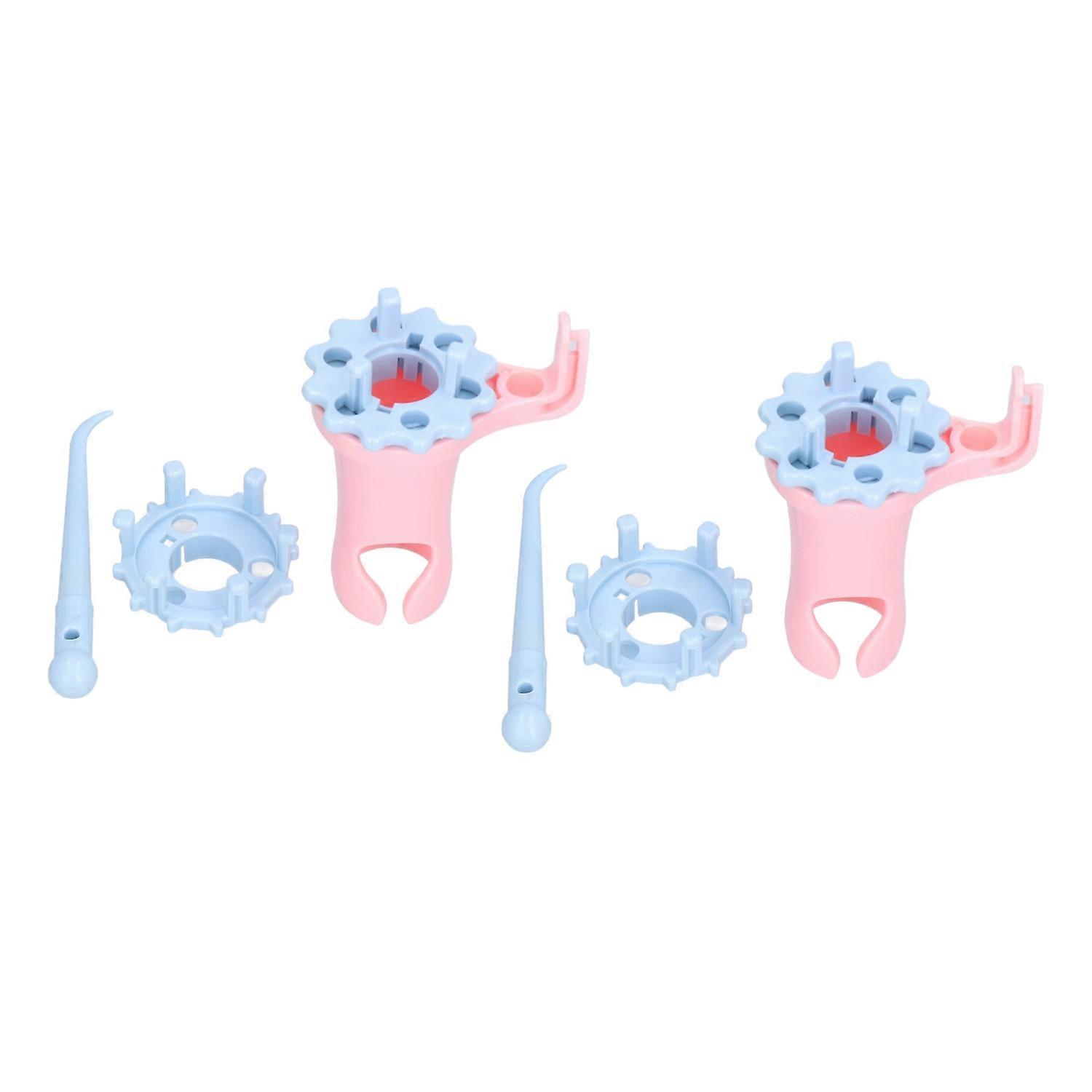 2Pcs Knit Spool Loom Set Double Head Easy to Use Exquisite Shell Knitting Yarn Wool Rope Hook for DI