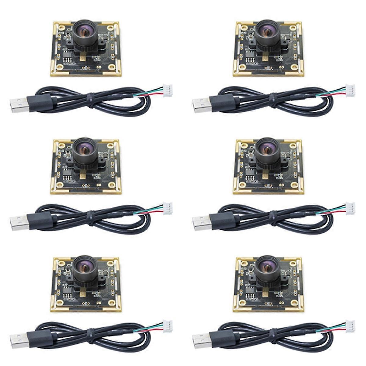 6PCS OV9732 Camera Module 1MP 1280x720 30fps USB Free Driver Manual Focus with 0.5 Meter Cable for
