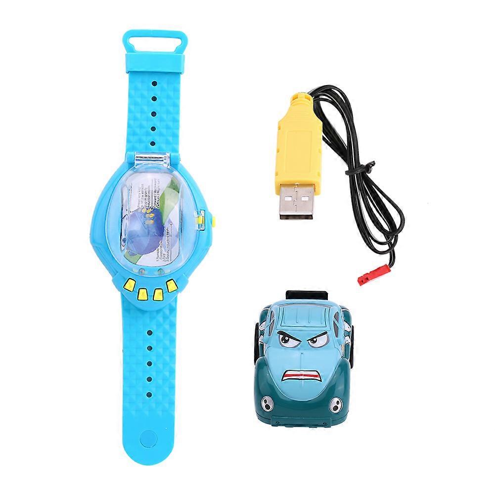 RC Car Gravity Sensor Mini 2.4GHz 4CH Watch Remote Control Toy with USB Cable (Green)