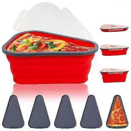 Adjustable Airtight Pizza Slice Storage Container - Microwave Safe, Easy Clean, Durable Silicone