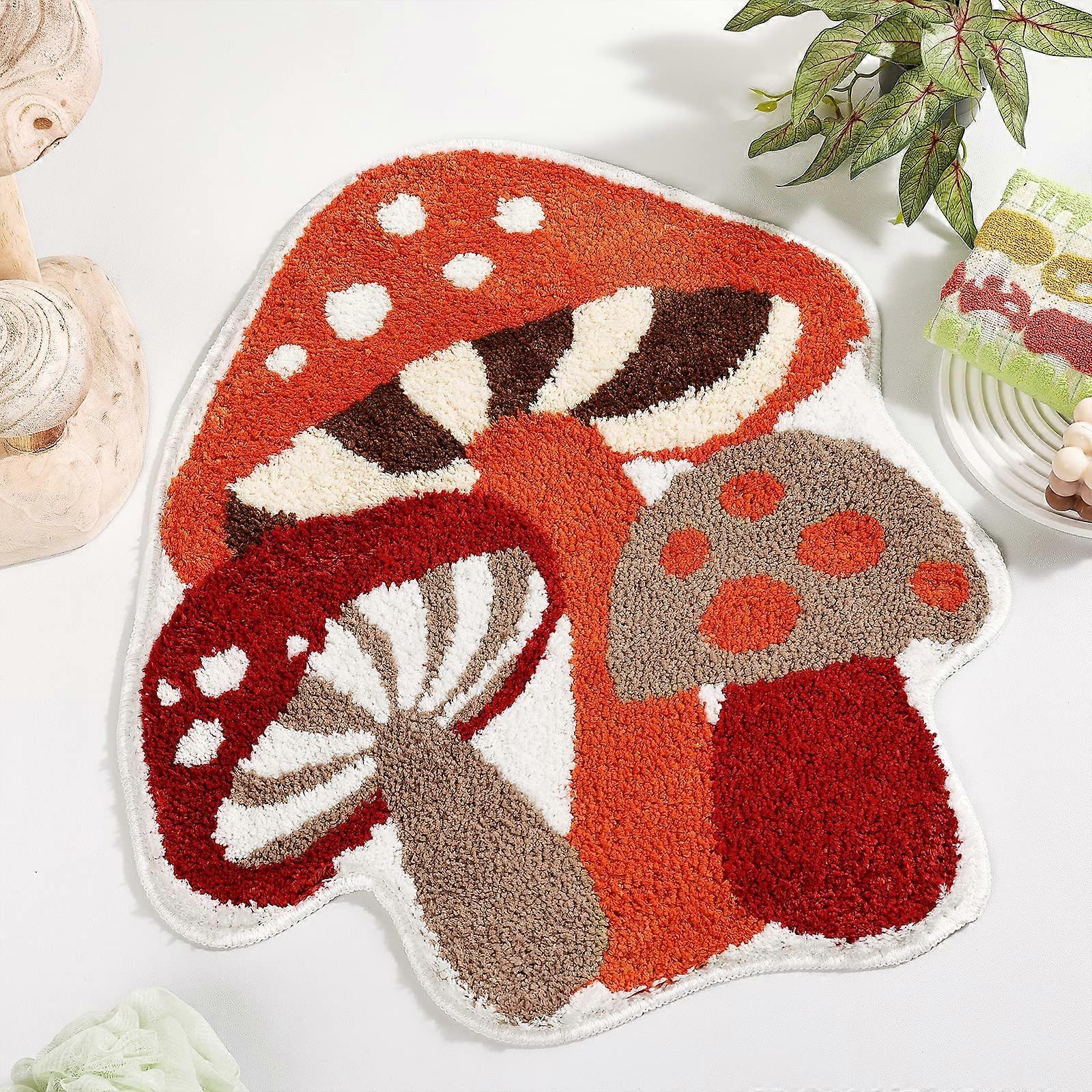 Cute Non Slip Strong Absorbent Soft Washable Bath Mat for Tub and Shower