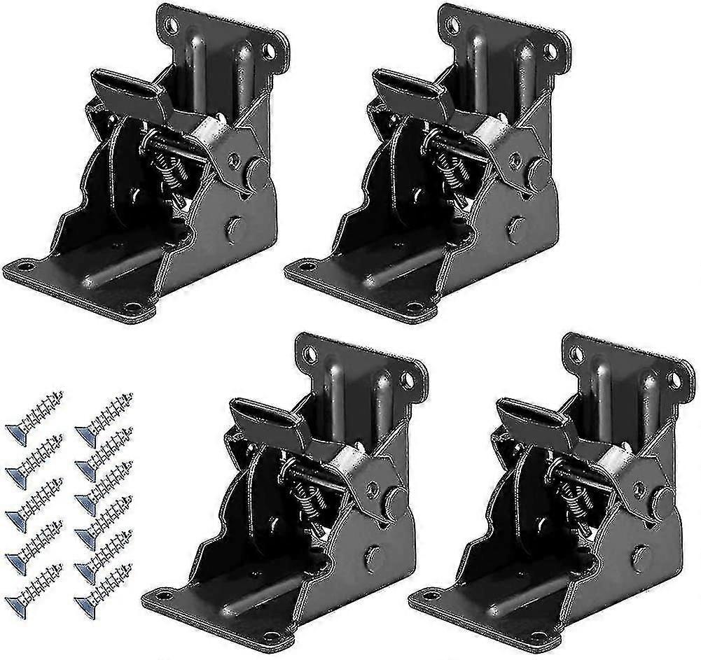 Folding Brackets 4 Pcs 0-90 Degree Lock Extension Support For Table Bed Leg