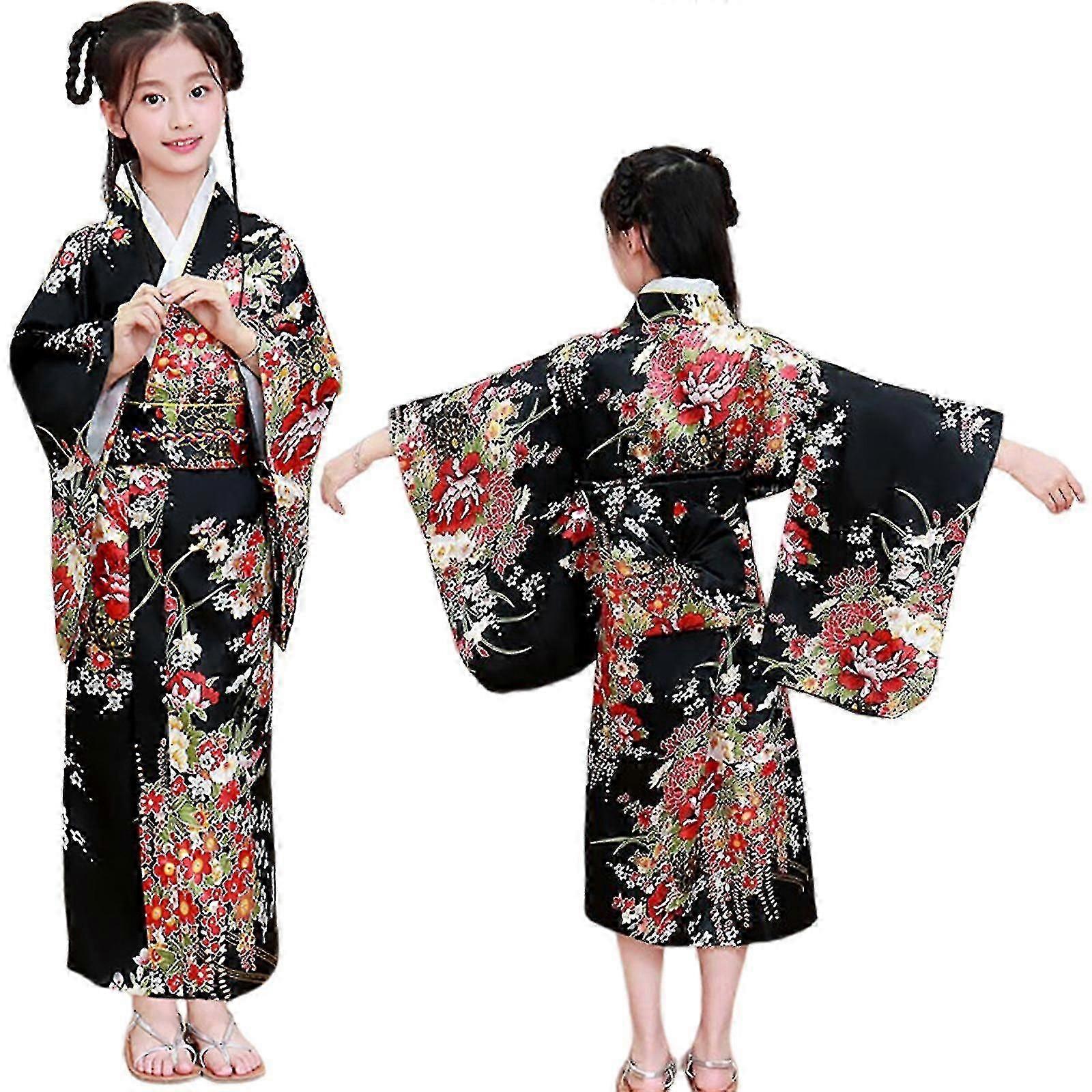 كيمونو ياباني جديد للأطفال بنات تنورة الأميرة أداء هالوين