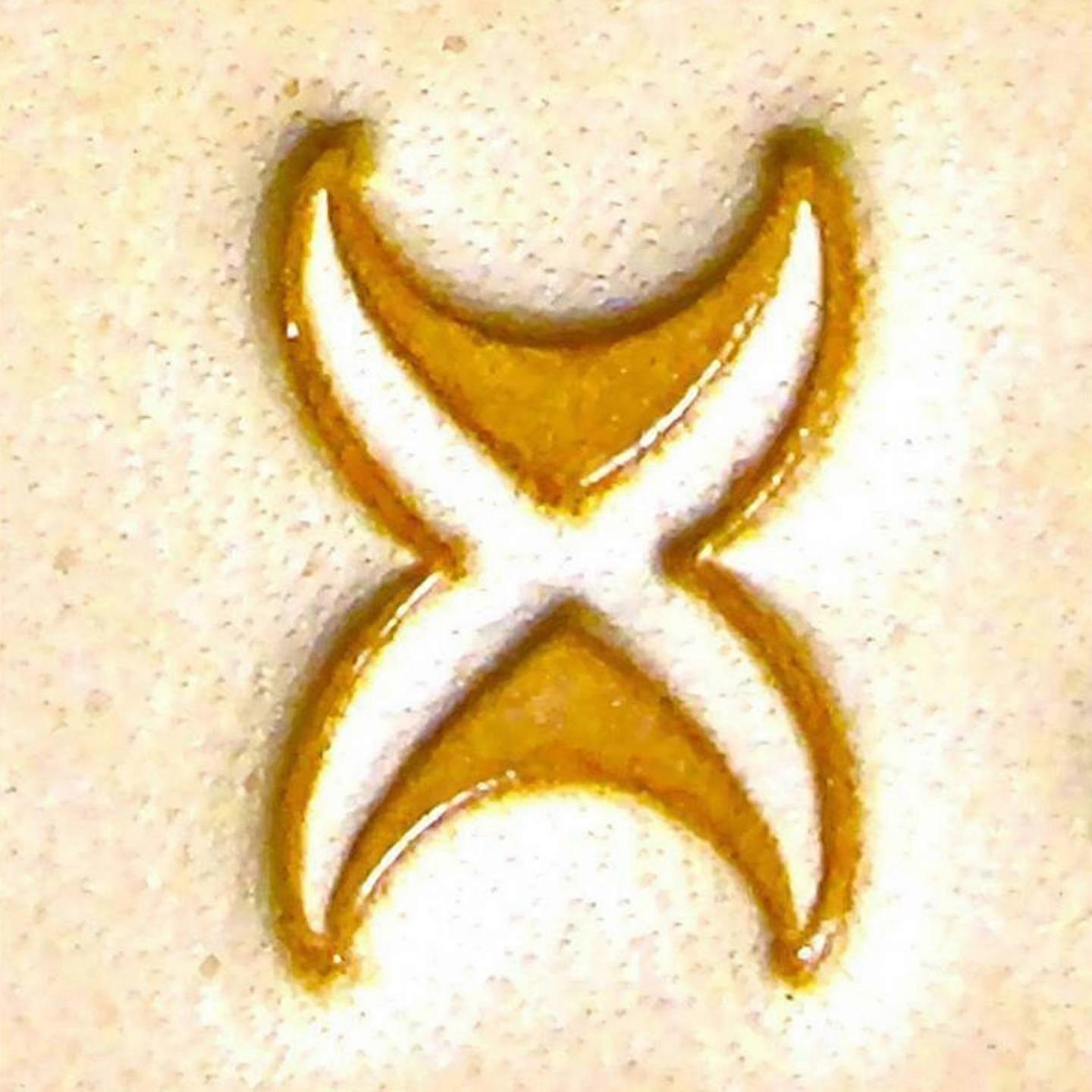 Craft Sha Leathercraft Geometric X Leatherworking Stamp 12mm x 8mm D616 1/2