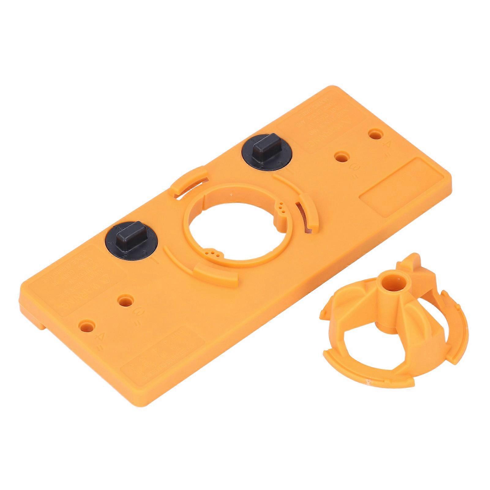 35mm Hinge Hole Saw Jig Drilling Guide Cutter Bit Set Woodworking Punching Boring LocatorYellow