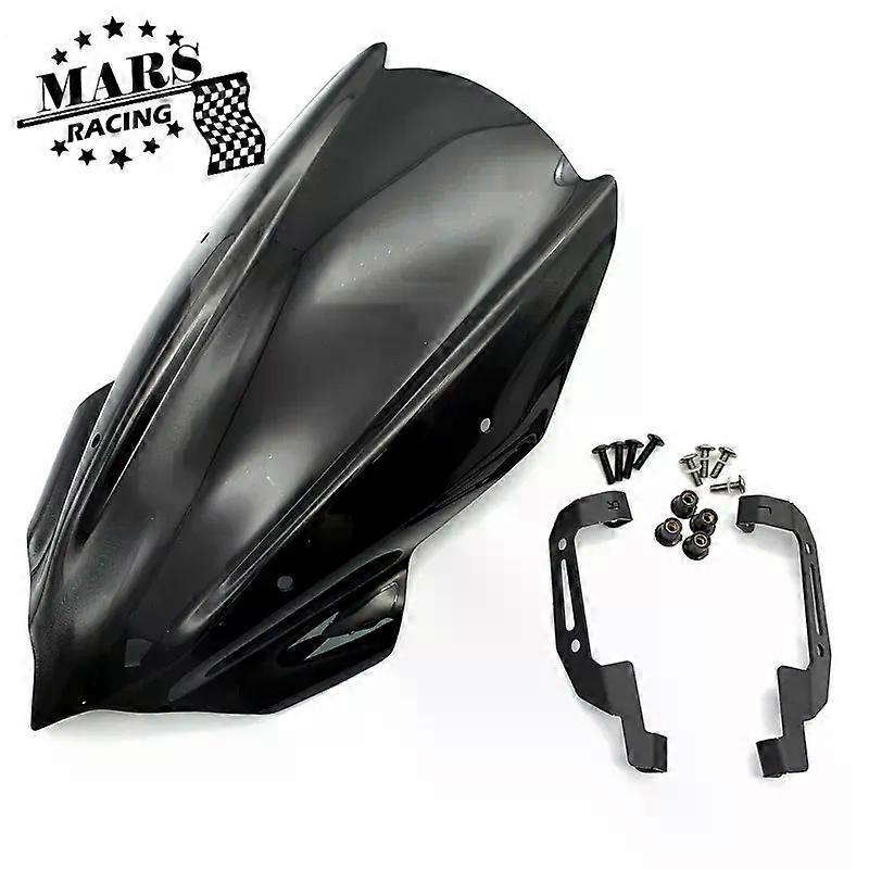 Motorcycle Sports Windshield WindScreen Visor Viser Fits compatible for Z250 Z400 2019 2020 2021 Double Bubble MAXP