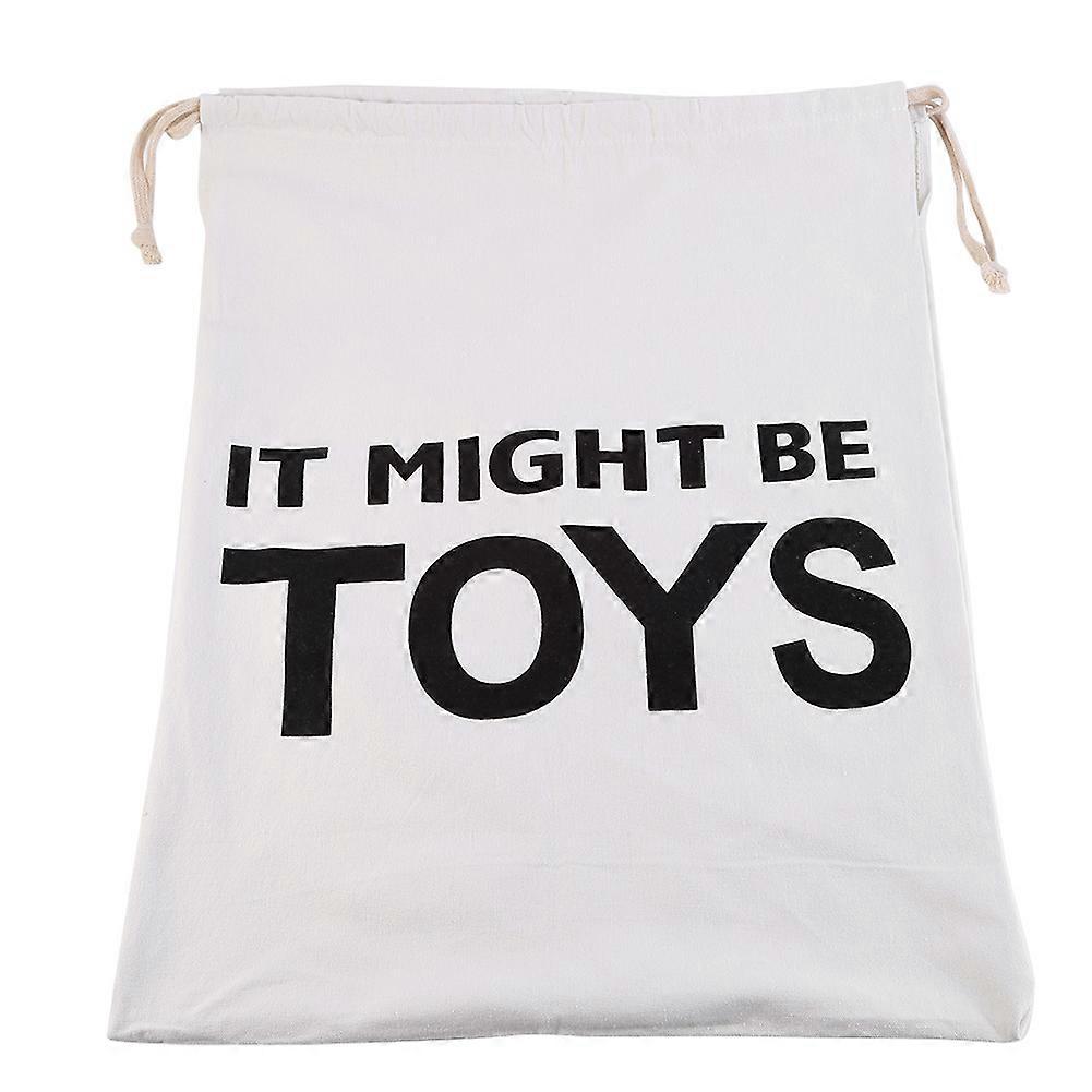 Home Canvas Storage Bag Laundry Basket Large Drawstring Bag Cute Design For Home Organization