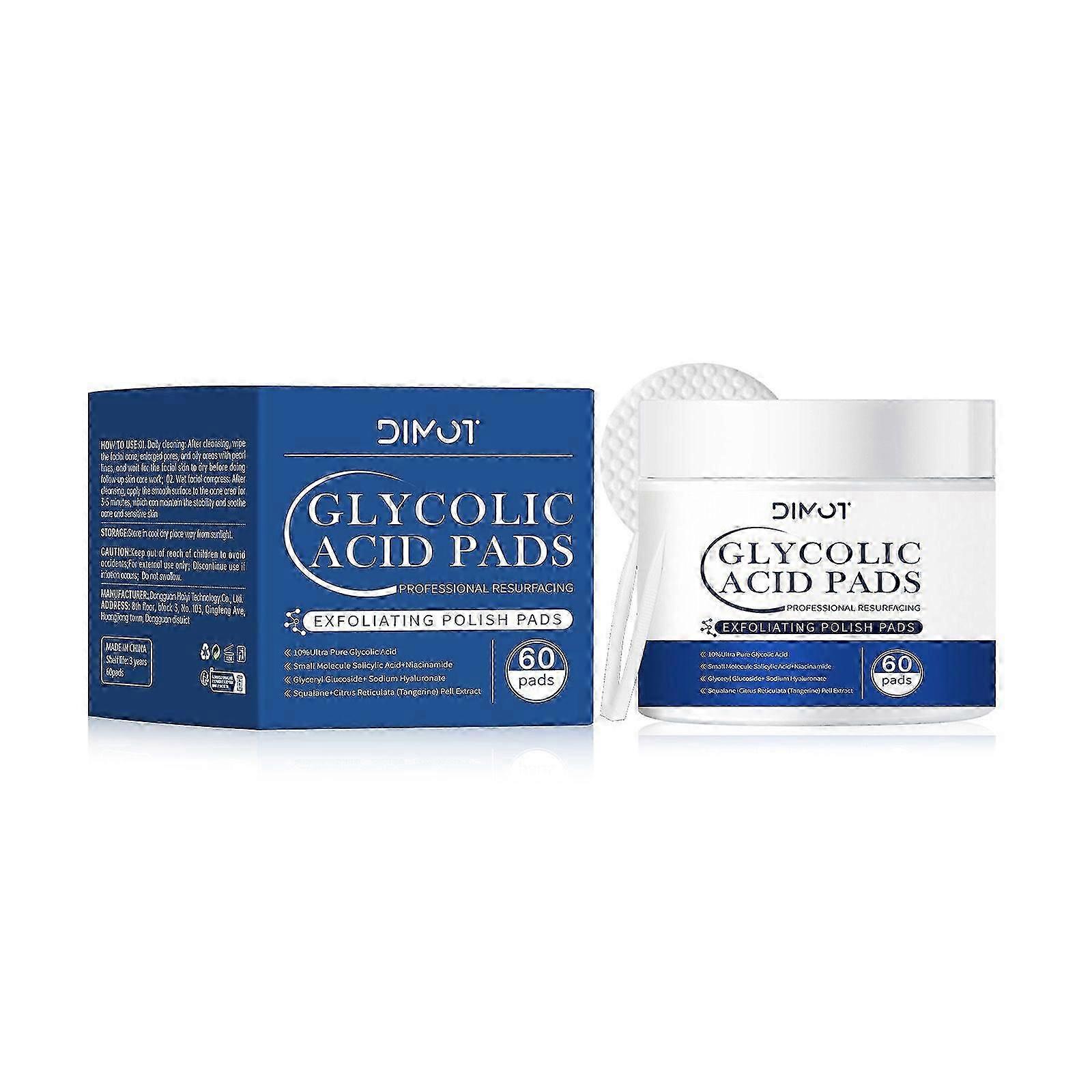ExquisiteGlycolic Acid Pads - Exfoliating Pads with Salicylic Acid - Toner Pads for Face- Face Pads with niacinamide Facial Radiance Pads with Deep Cl