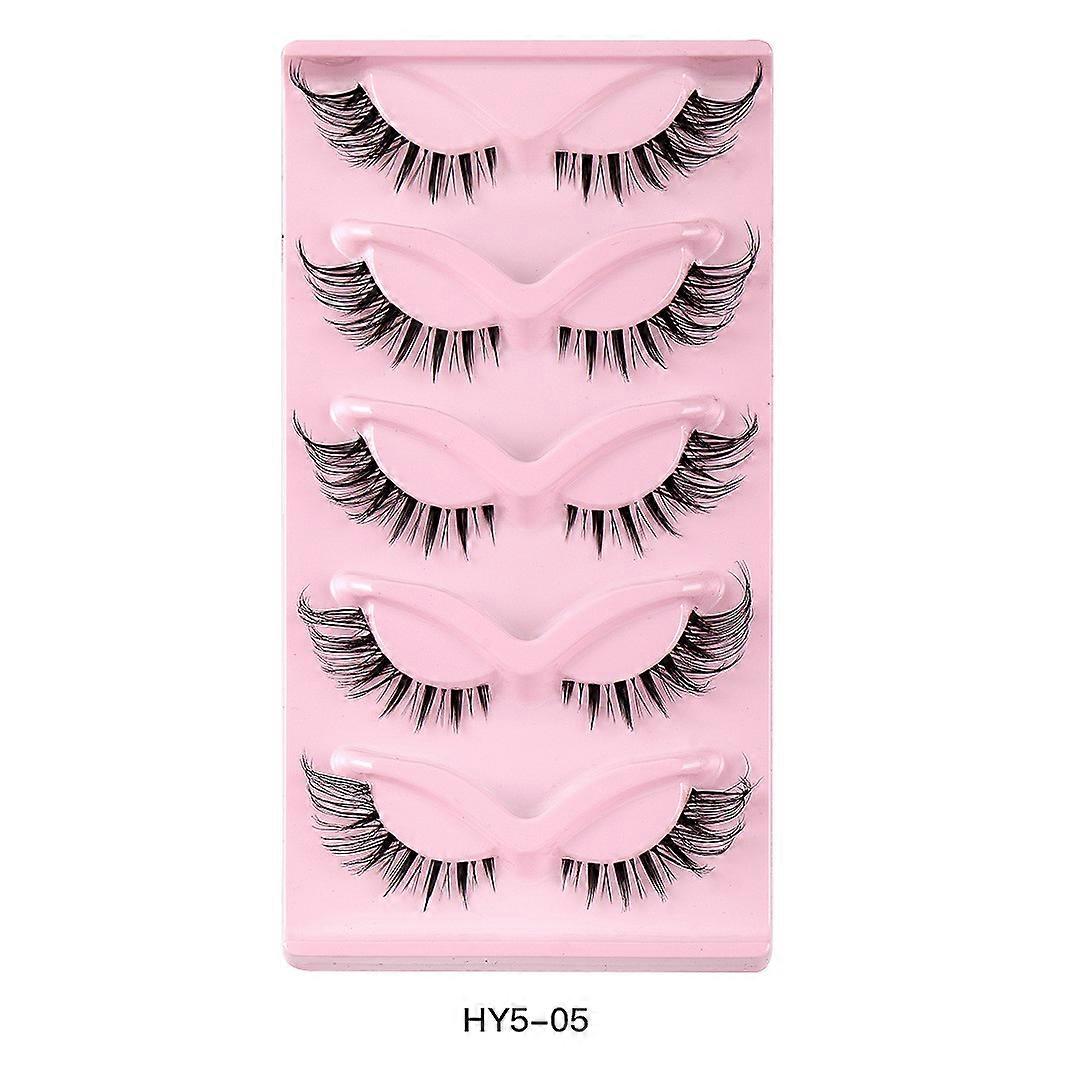 5 Pairs Eye Natural Look False Eyelashes PU4178