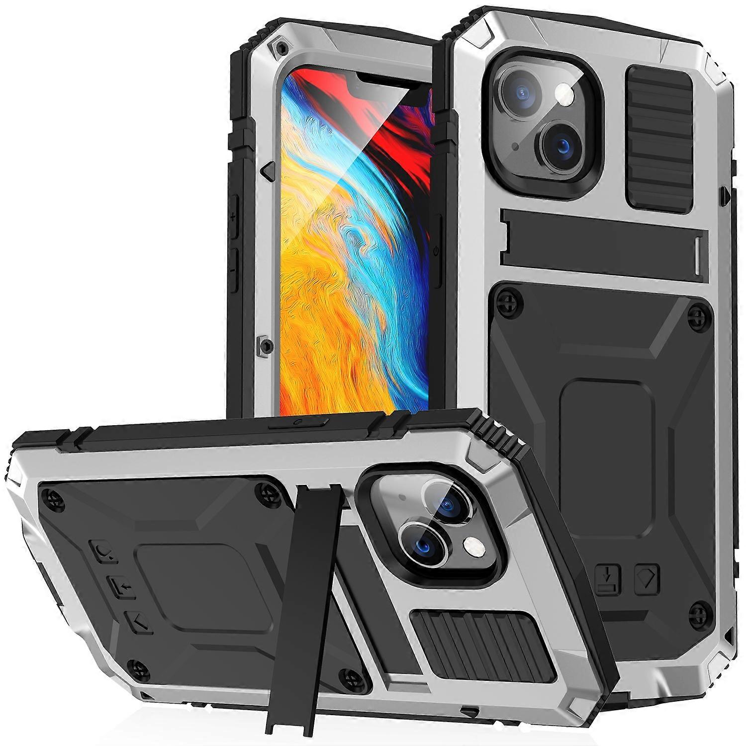 For iPhone 14 R-JUST Shockproof Waterproof Dust-proof Case with Holder