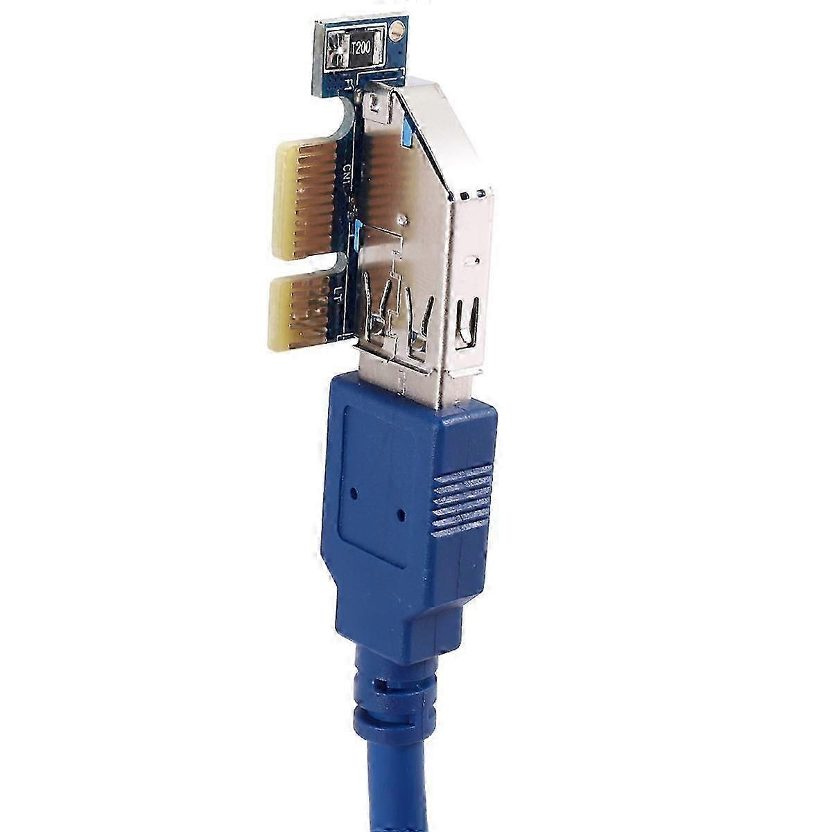 PCIE PCI-E PCI Express X1 to PCI Riser Card Bus Card High Efficiency Adapter Converter USB 3.0 Cable compatible with Desktop PC