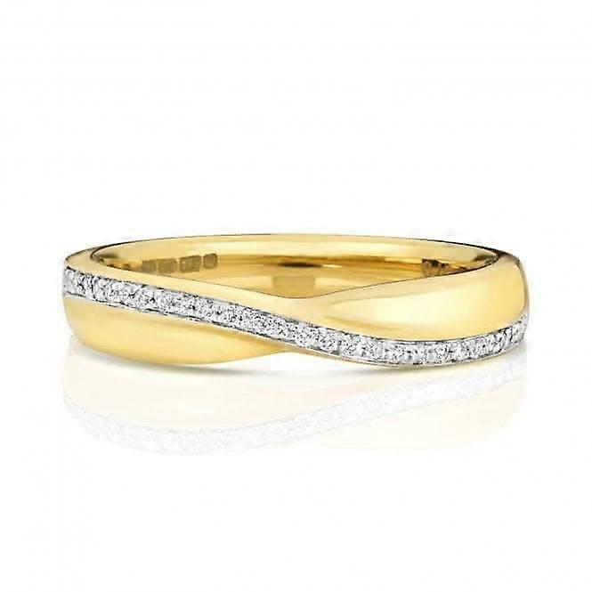 结婚戒指 18K 金交叉戒指 WQ241/I